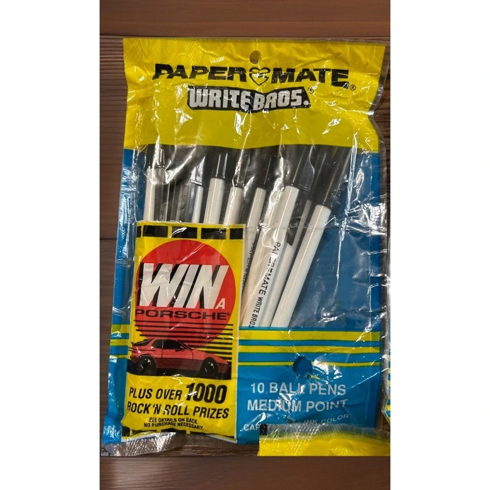 Vtg Paper Mate Write‎ Bros. Ballpoint Pen Medium Point Black Ink 1980s 90s Lot 3